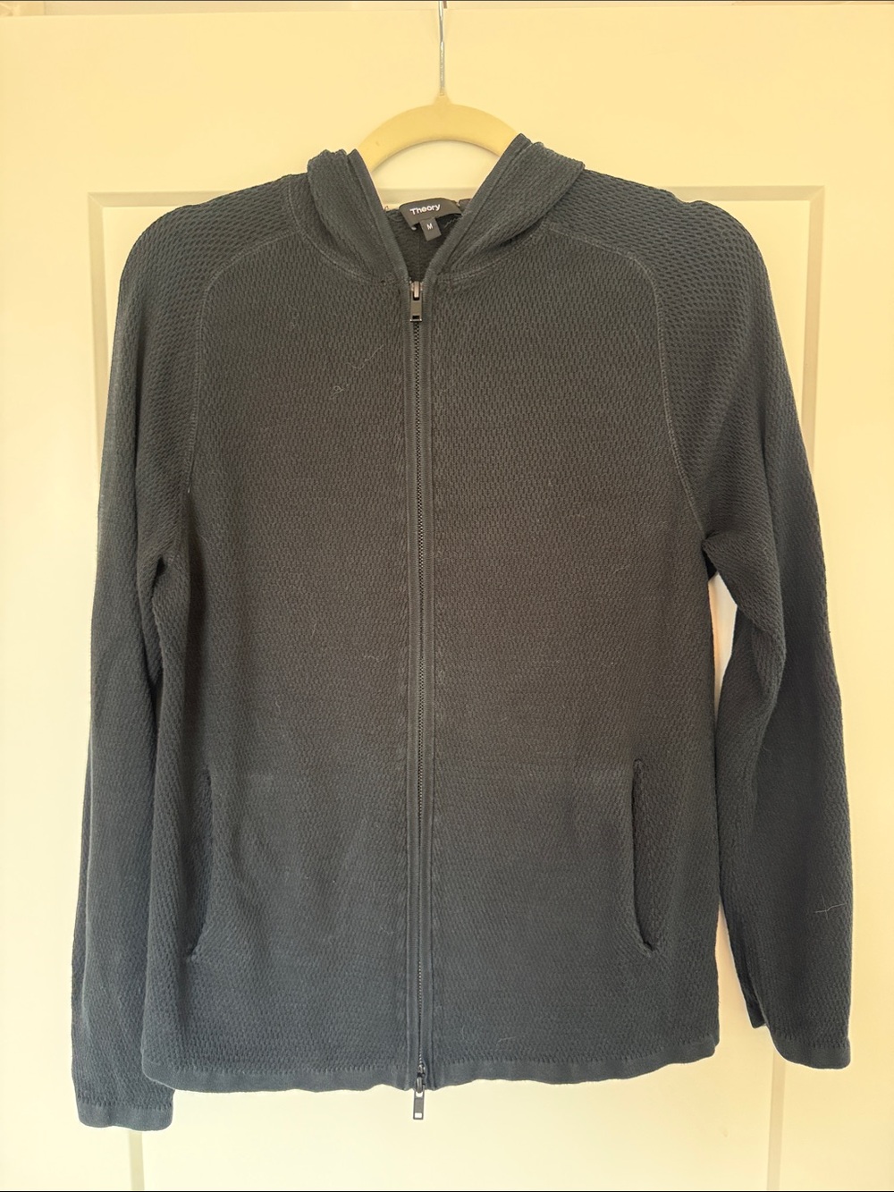 Theory Women's Navy Zip-Front Bomber Jacket
